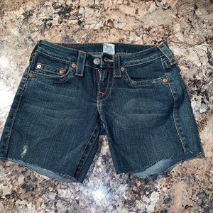 True Religion cutoff Jean shorts